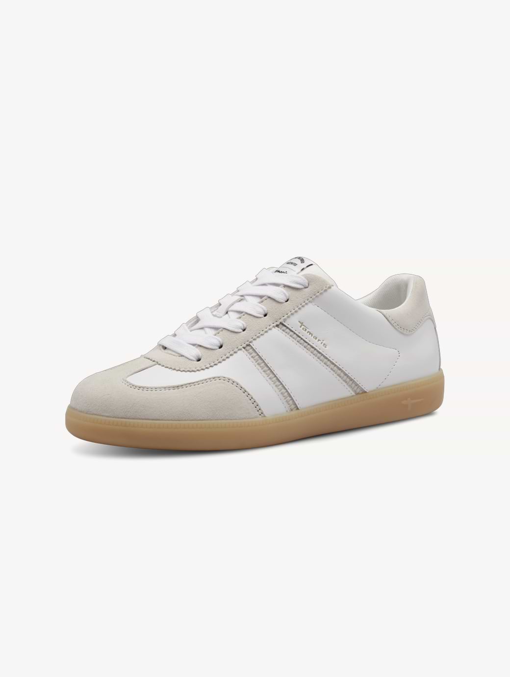 Tamaris Women's 1-23624-43-197 Lace-up Trainer White Comb