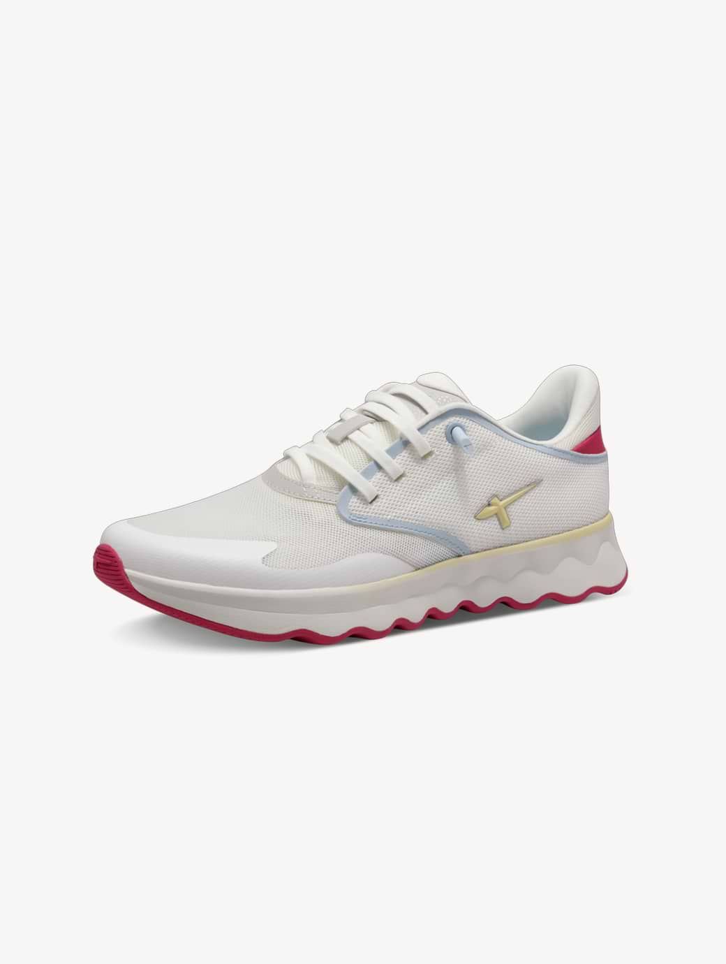 Tamaris Women's 1-23700-44-197 Lace-up Trainer White Comb