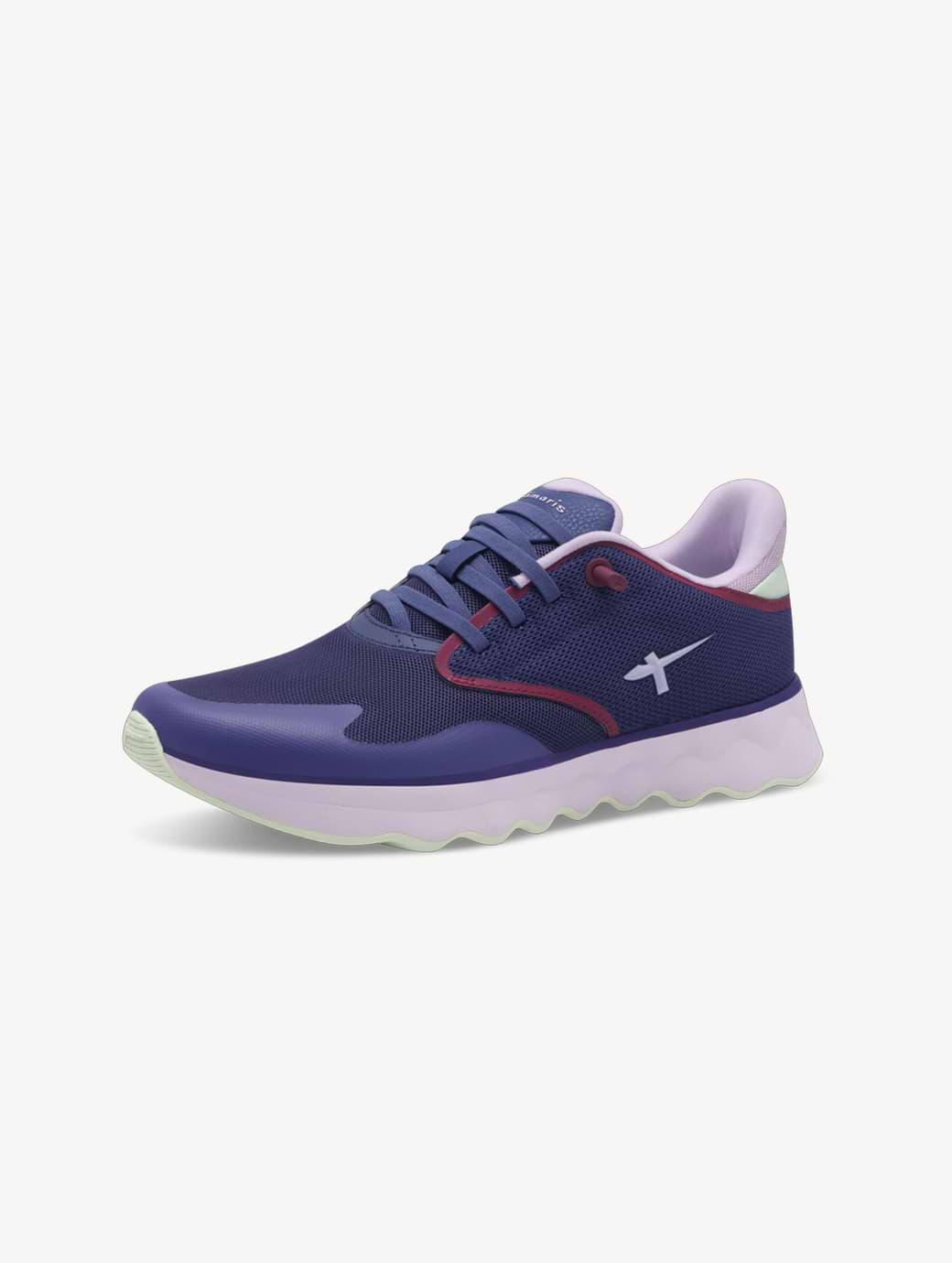 Tamaris Women's 1-23700-44-569 Lace-up Trainer Purple Comb