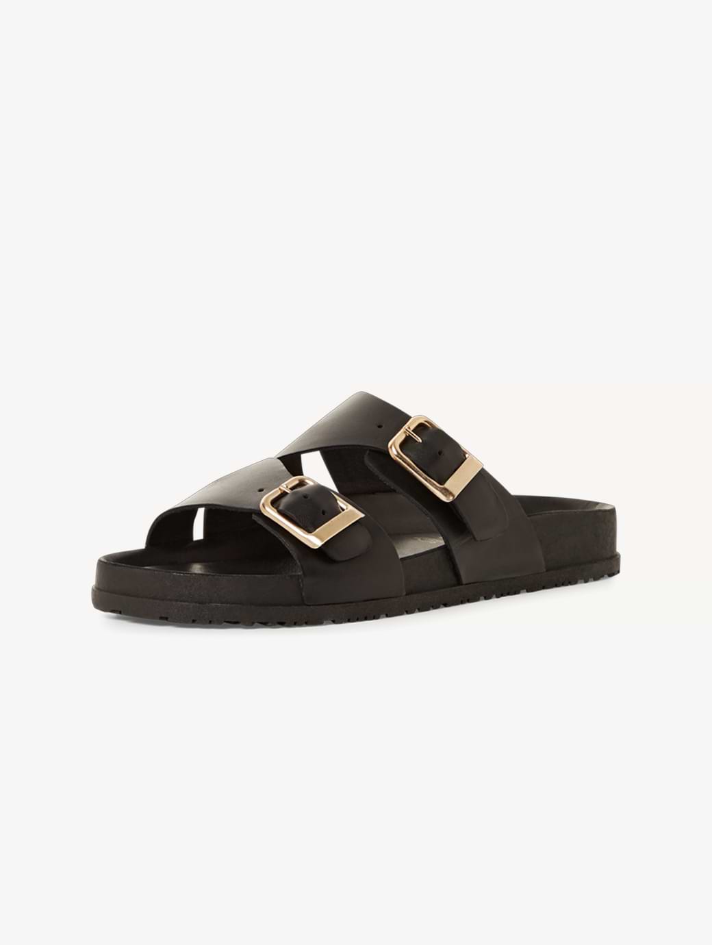 Tamaris Women's 1-27500-44-003 Leather Mule Black