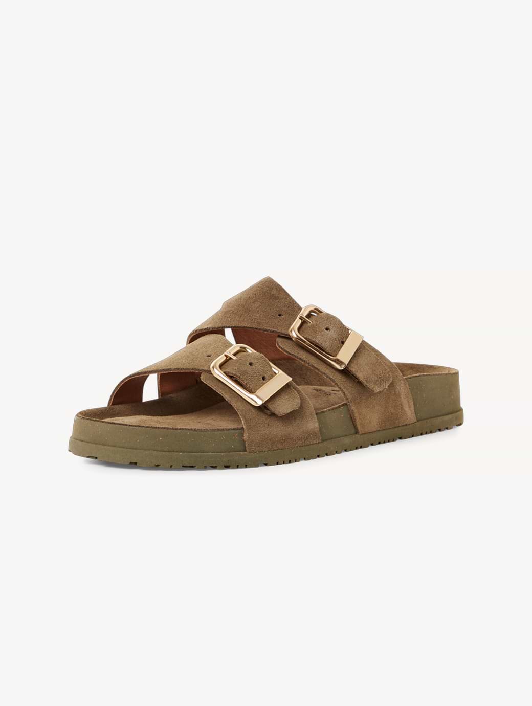 Tamaris Women's 1-27500-44-722 Leather Mule Olive