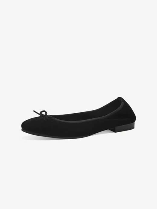 Tamaris Women's Ballet Pump Suede Black