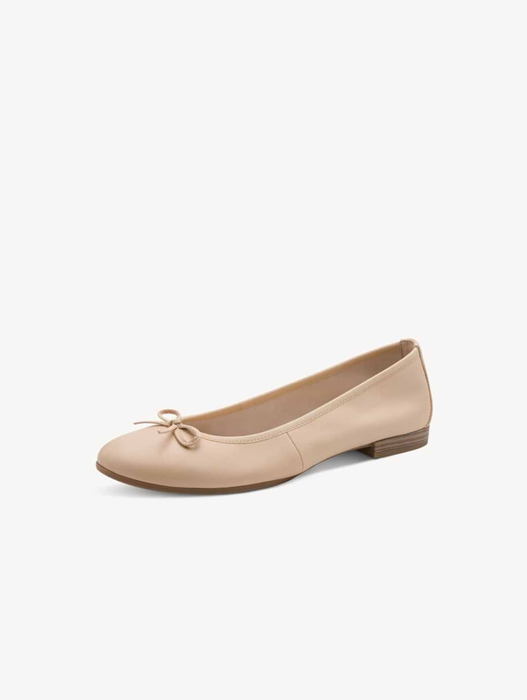 Tamaris Women's 1-22116-41-251 Leather Ballerina Shoe Nude