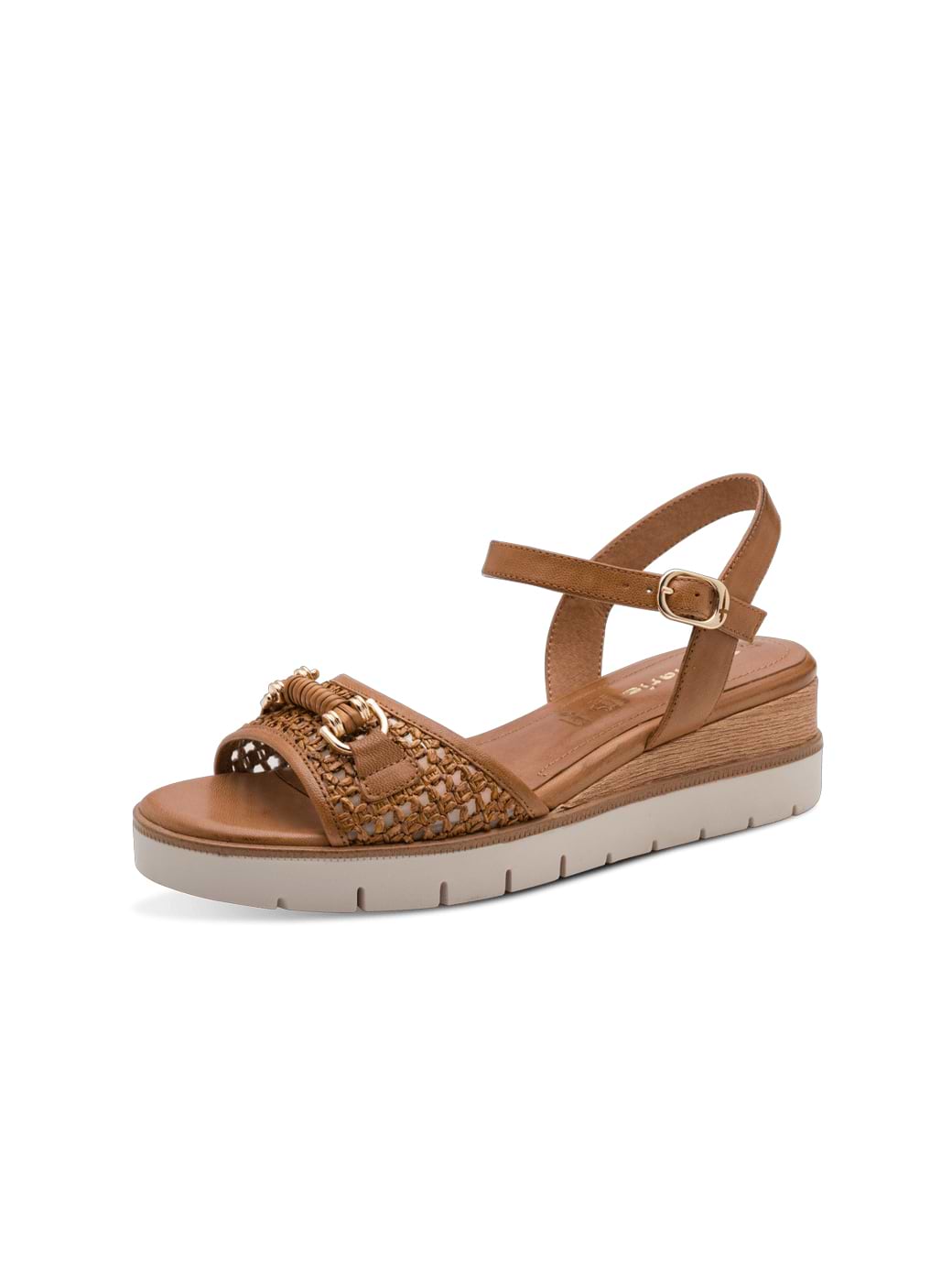 Tamaris Women's 1-28215-46-305 Leather Sandal Cognac