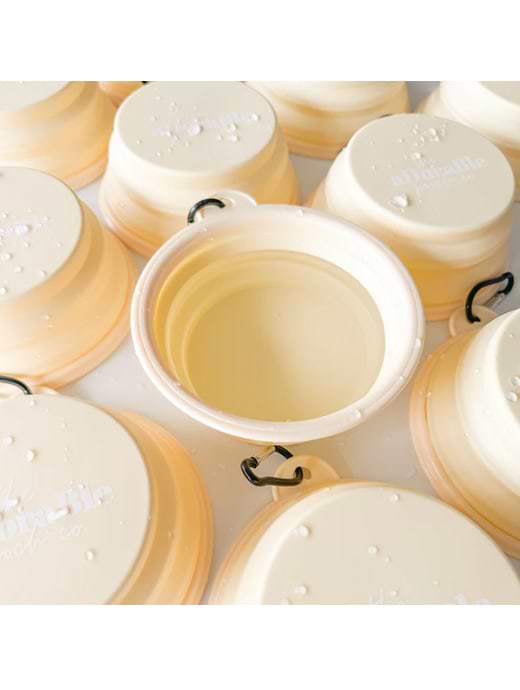 The Adorable Pooch Company Travel Bowl Lemon Sherbet