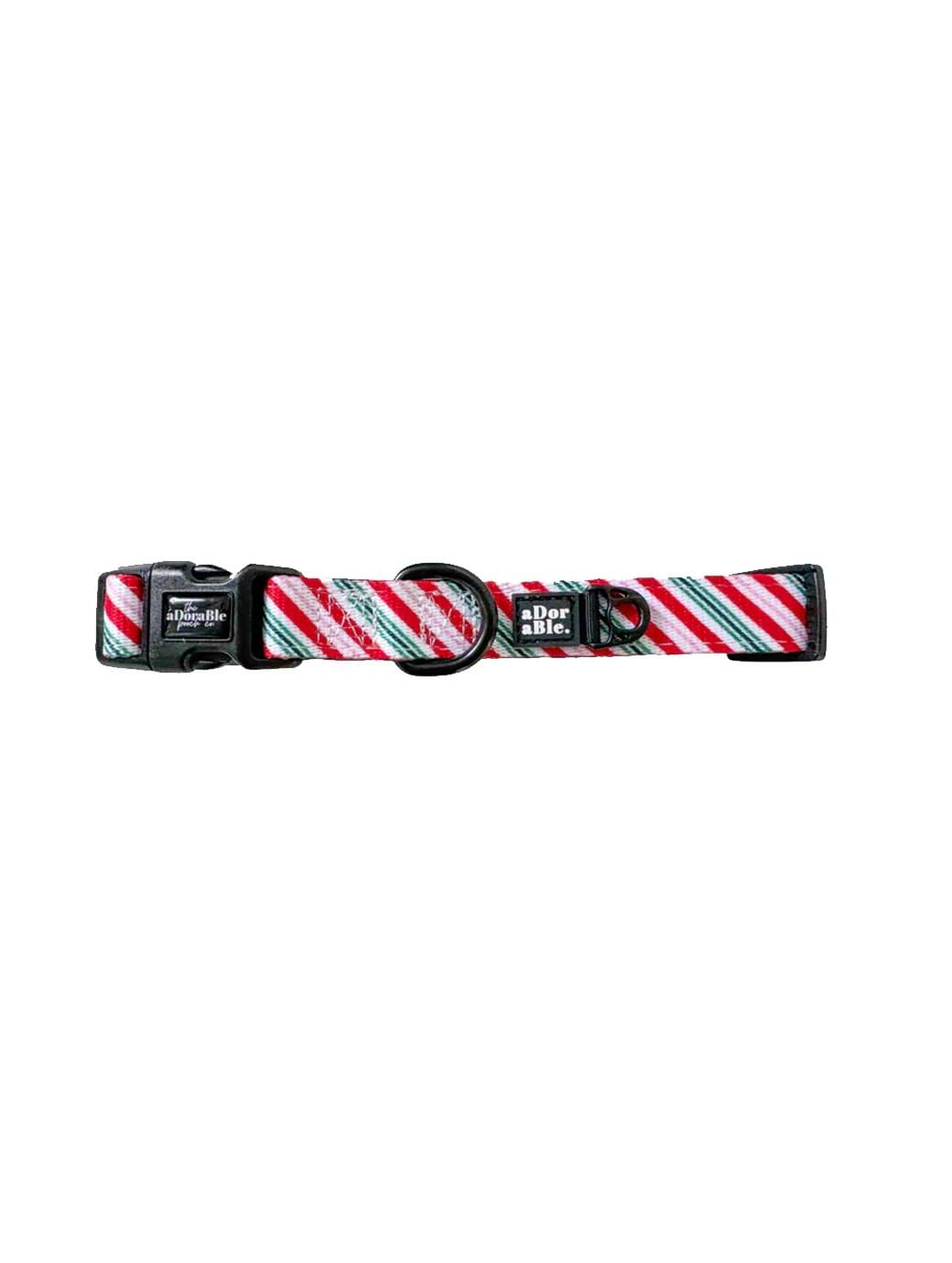The Adorable Pooch Company Collar Candy Cane Forest