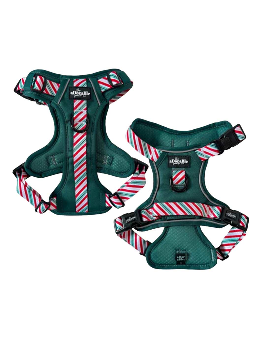 The Adorable Pooch Company Hike & Go™ Harness Candy Cane Forest
