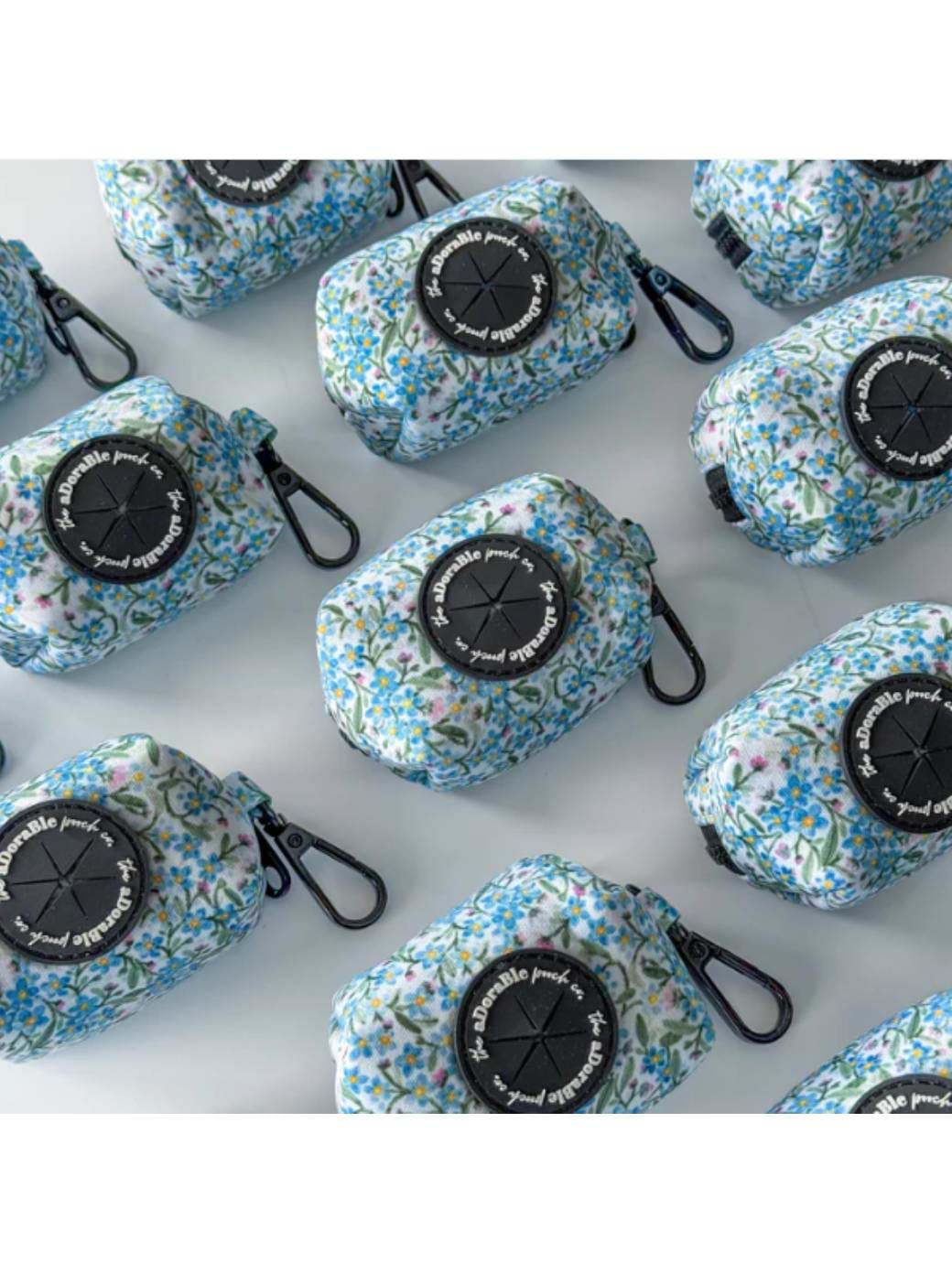 The Adorable Pooch Company Poop Bag Holder Flourishing Forget-Me-Nots