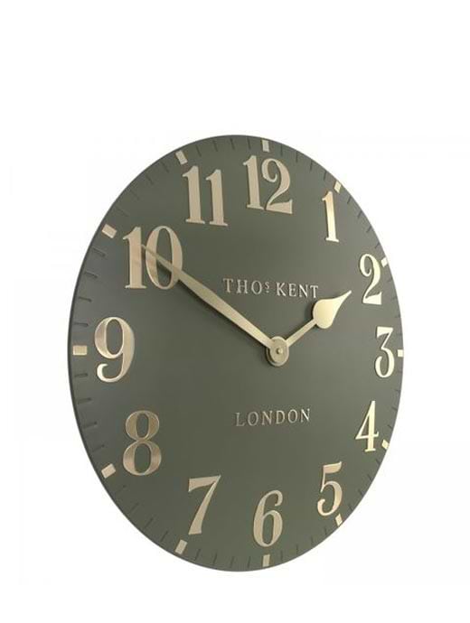 Thomas Kent 20" Arabic Wall Clock Lichen Green