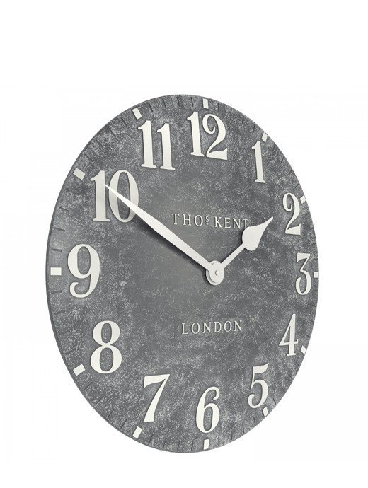 Thomas Kent 20" Outdoor Arabic Wall Clock Cement	