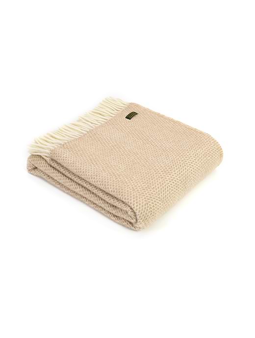 Tweedmill Textiles Beehive Throw Beige
