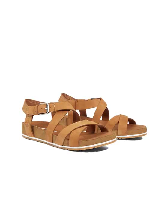 Timberland Malibu Waves Cross Strap Sandal Saddle