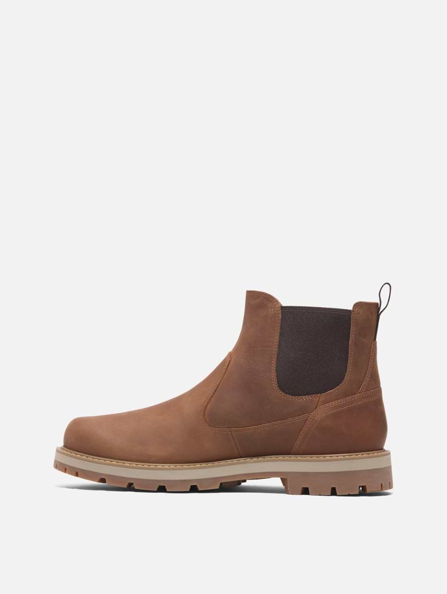 Timberland Men's Britton Road Mid Chelsea Boot Rust Full Grain