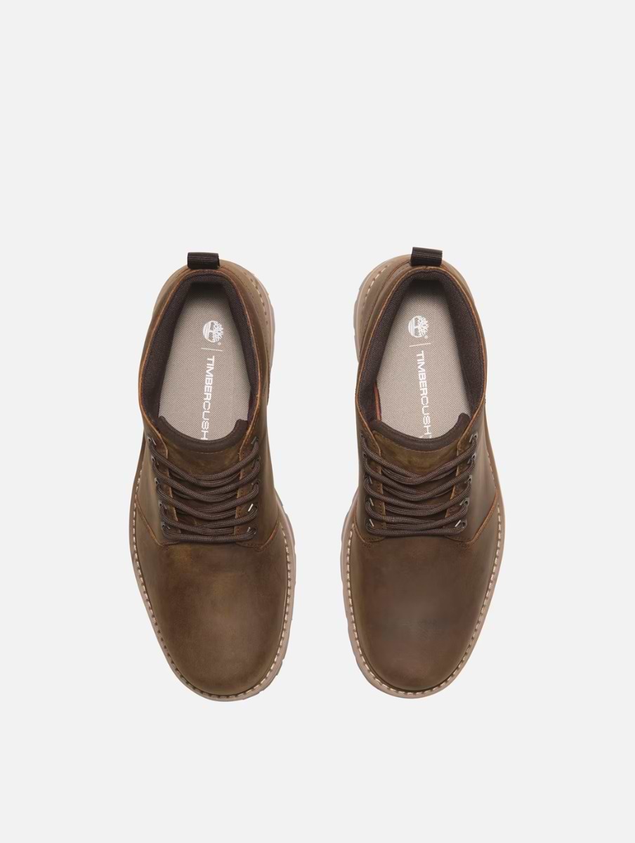 Timberland Men s Britton Road Mid Lace Up Waterproof Chukka Boot Rust Full Grain