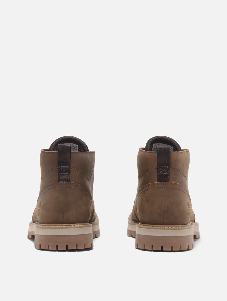 Timberland Men s Britton Road Mid Lace Up Waterproof Chukka Boot Rust Full Grain