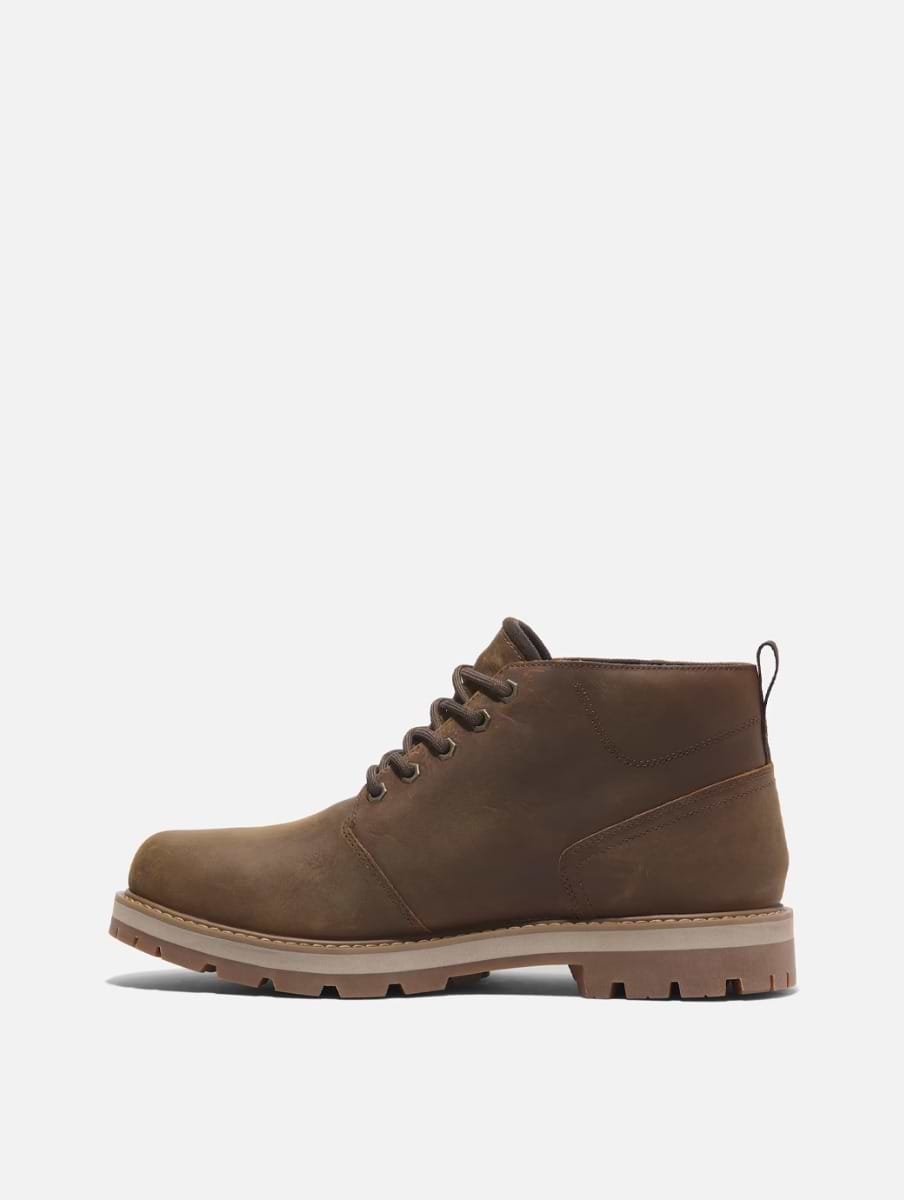 Timberland Men s Britton Road Mid Lace Up Waterproof Chukka Boot Rust Full Grain