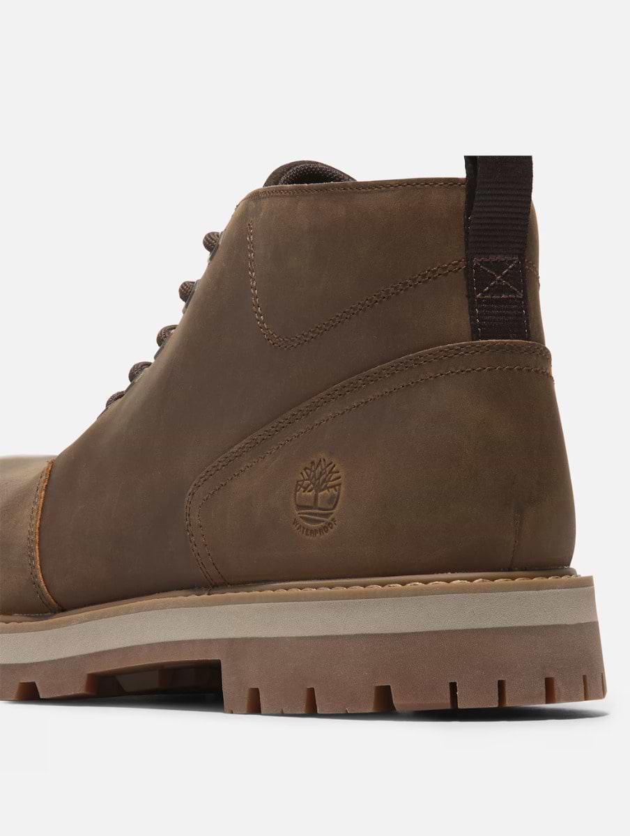 Timberland Men s Britton Road Mid Lace Up Waterproof Chukka Boot Rust Full Grain