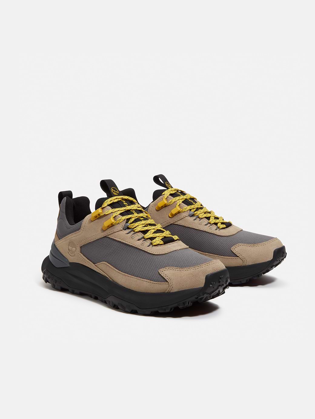 Timberland Men's Low Lace Up Waterproof Sneaker Mid Denim Mesh With Beige