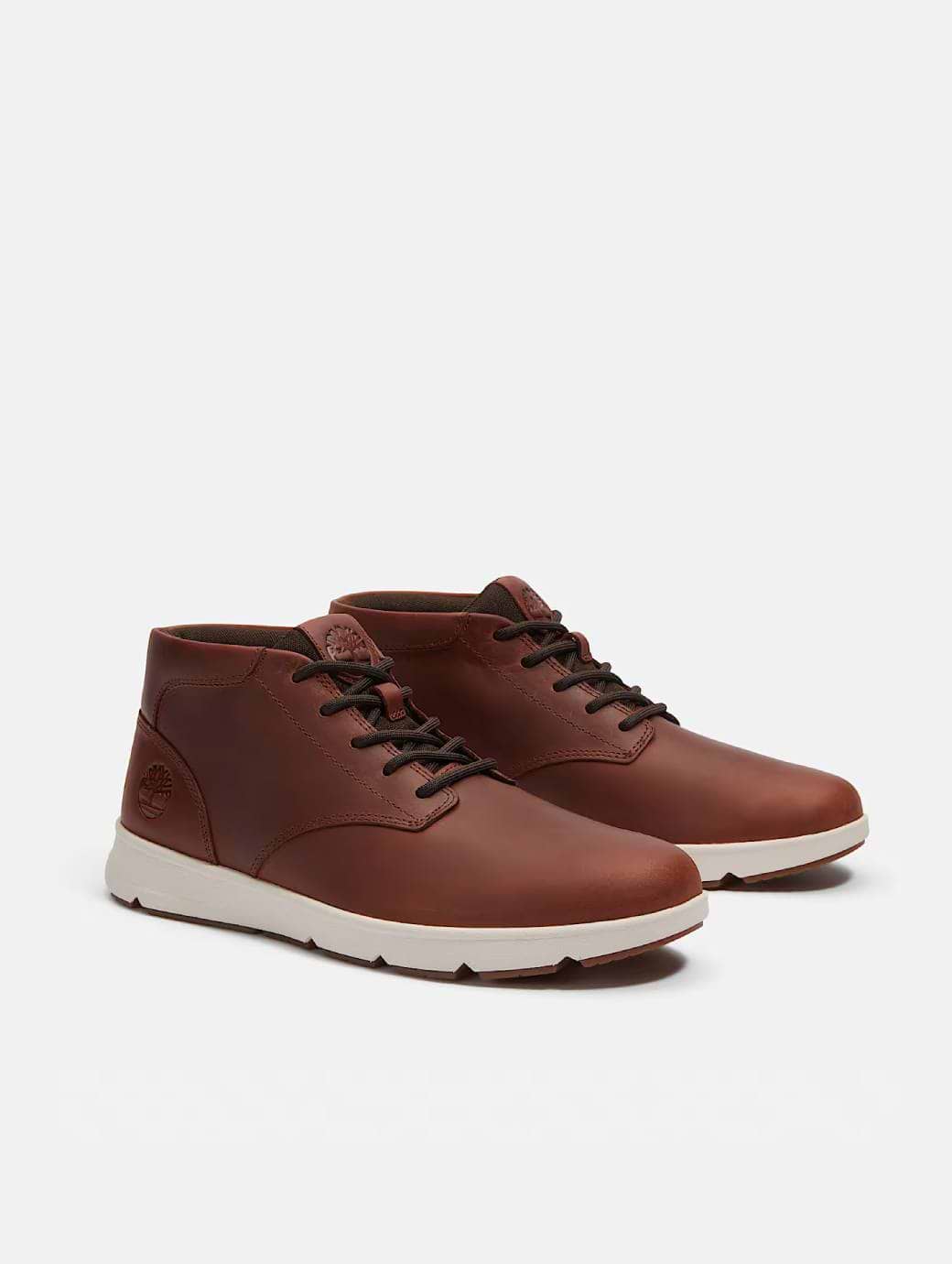 Timberland Men's Parker Street Mid Lace Up Trainer Rust Full Grain
