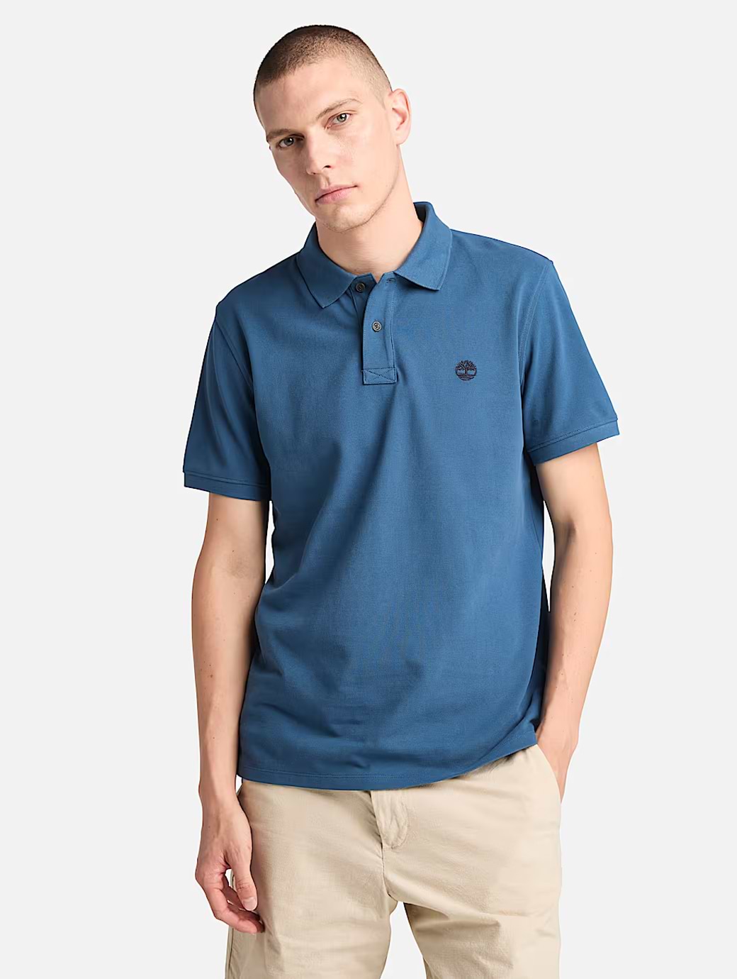 Timberland Men's Pique Short Sleeve Polo Dark Denim