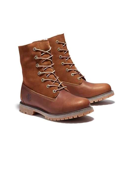 Timberland Women s Authentic Fold Over Teddy Fleece Boot Dark Brown