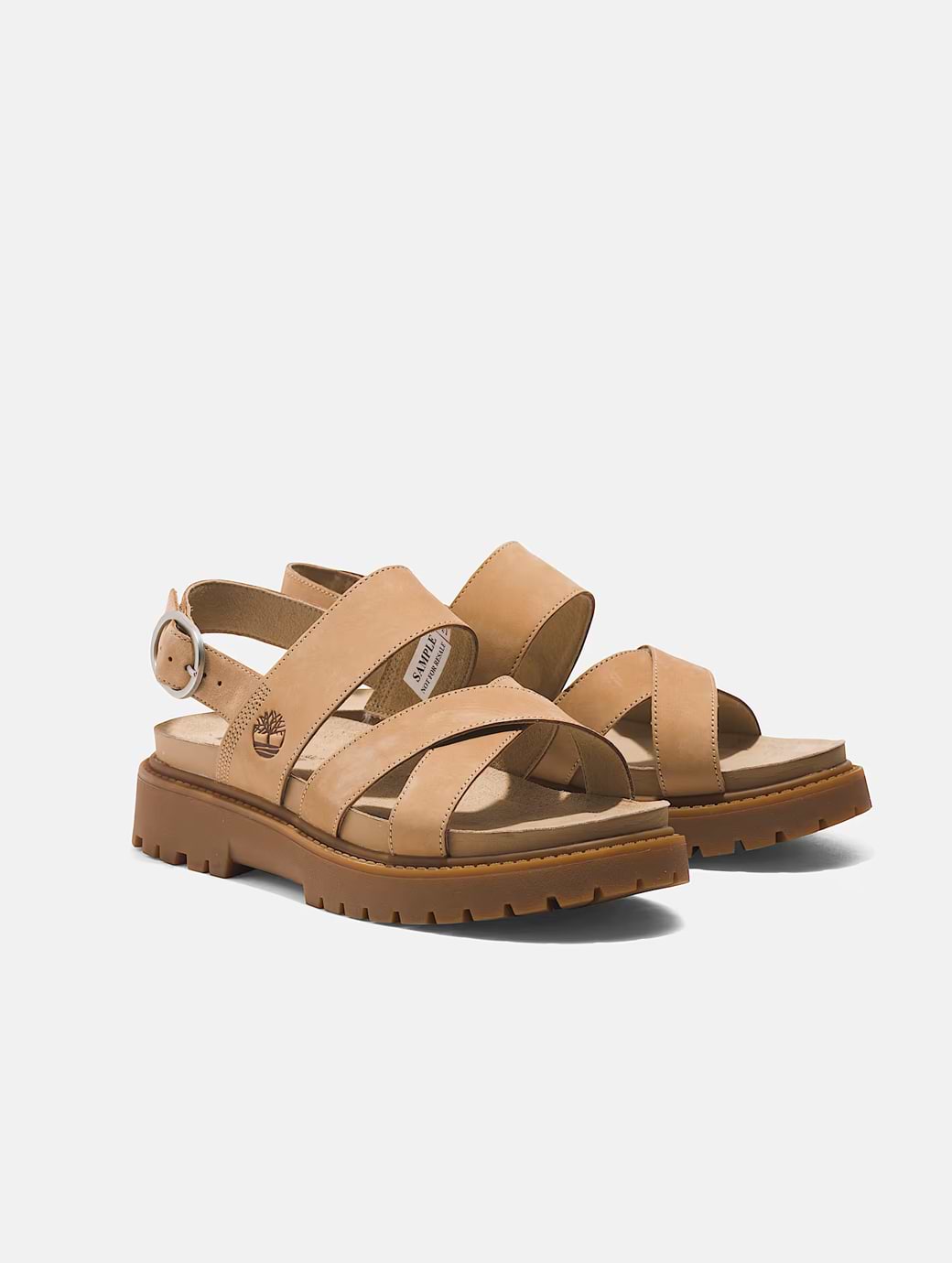 Timberland Women's Backstrap Sandal Medium Beige Nubuck