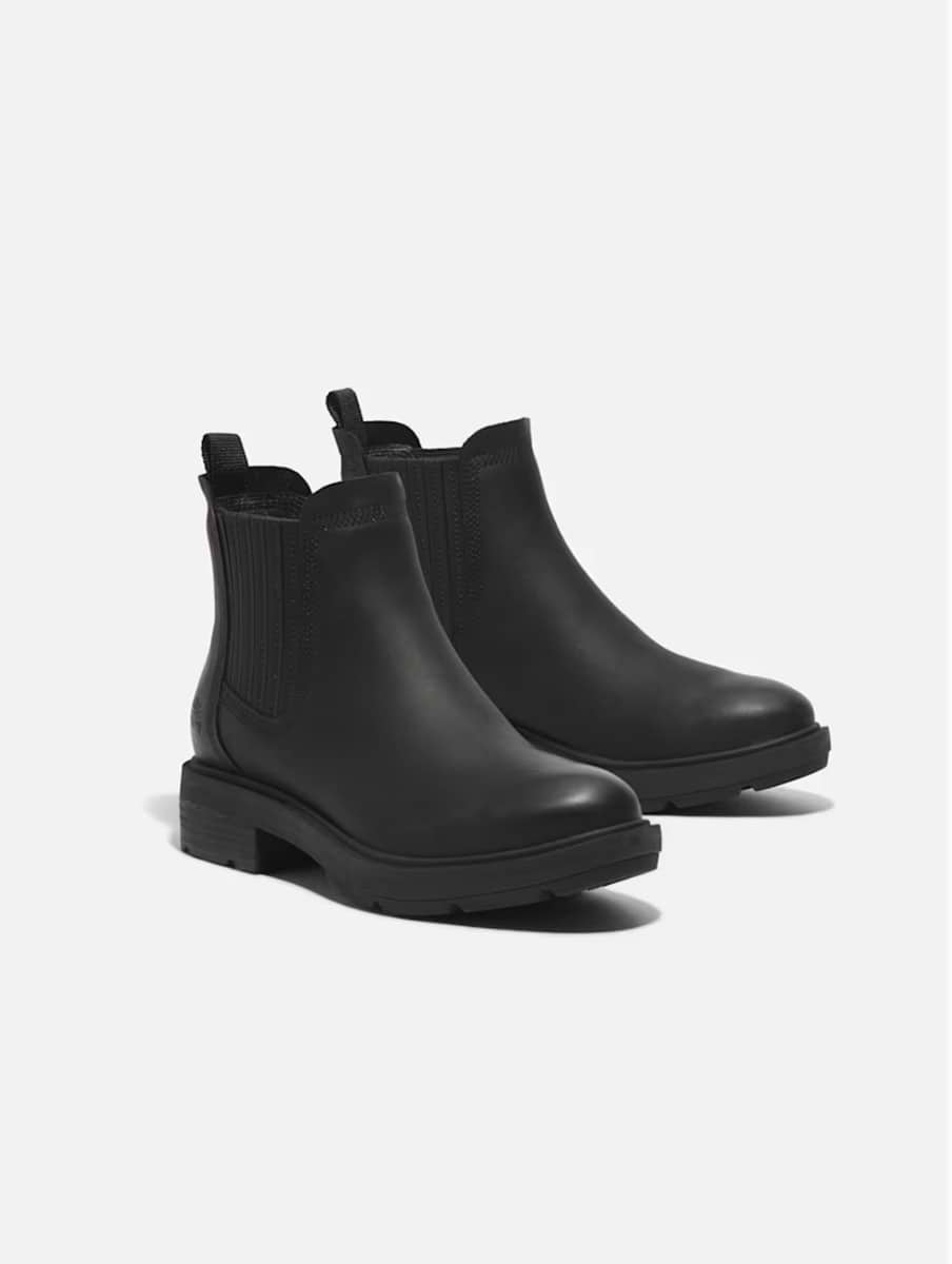 Timberland Women's Brimfield Mid Chelsea Boot Medium Black Full Grain