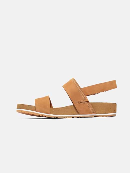 Timberland Women's Malibu Waves 2-Strap Sandal Rust