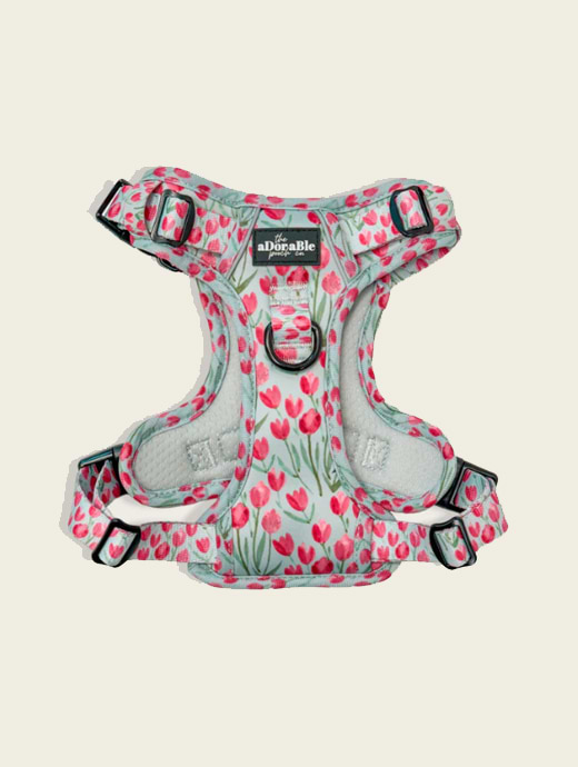 The Adorable Pooch Company Timeless Tulips Hike & Go Lite Harness