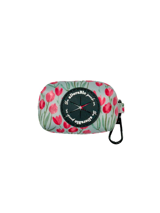 The Adorable Pooch Company Timeless Tulips Poop Bag Holder