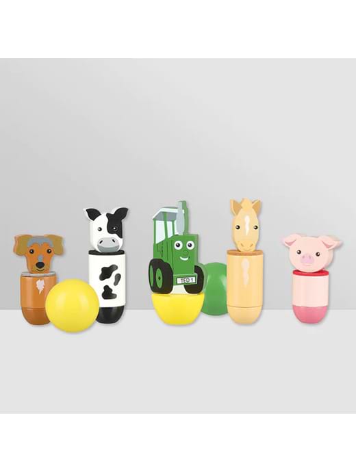 Tractor Ted Wooden Skittles