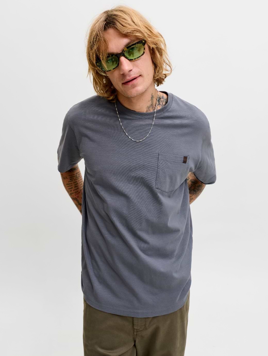 Jack & Jones Men's Dover Slub Tee Turbulence