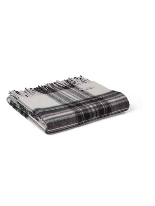 Tweedmill Lambswool Throw Grey Dress Stewart -140x190cm