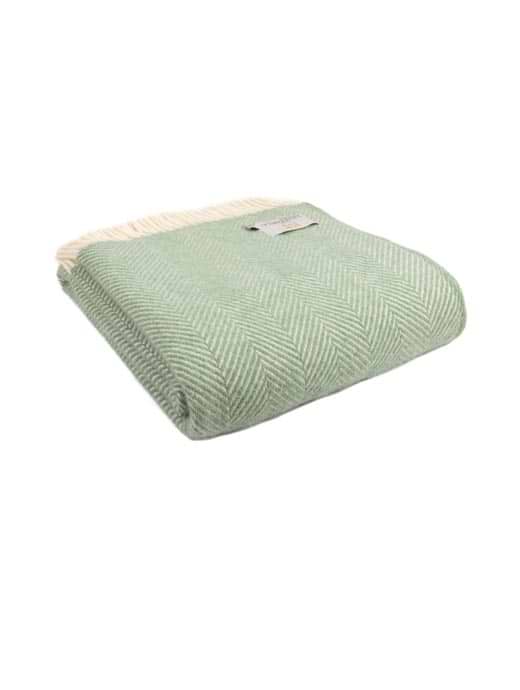 Tweedmill Lifestyle Fishbone Throw 150 x 183cm Sea Green