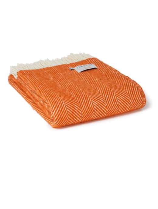 Tweedmill Lifestyle Fishbone Throw Cinnamon -150x183cm