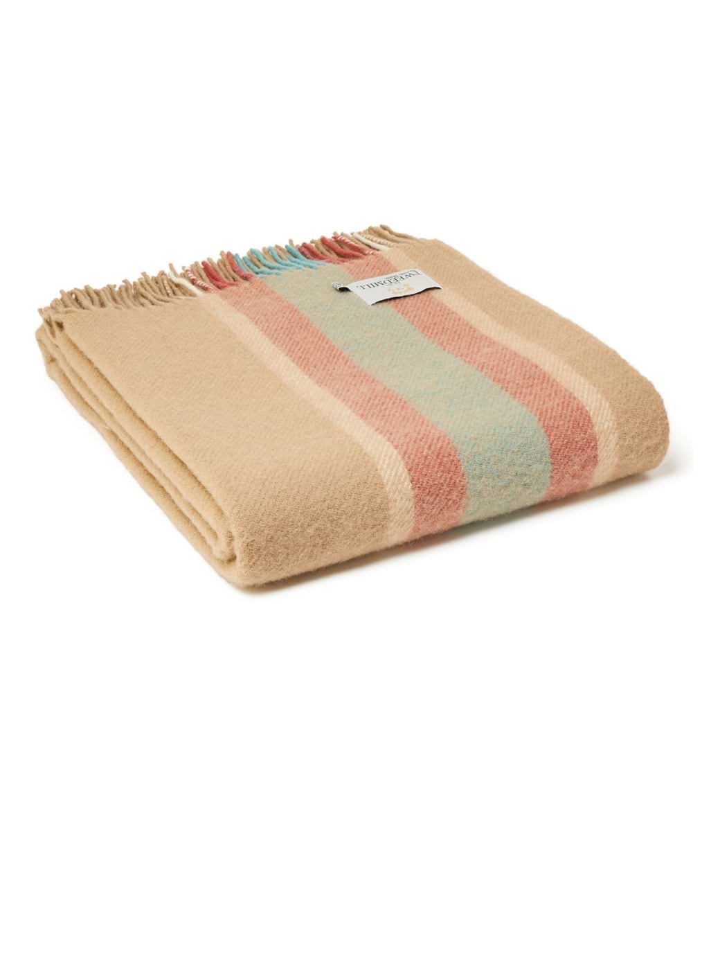 Tweedmill Pure New Wool Throw College Stripe Spearmint