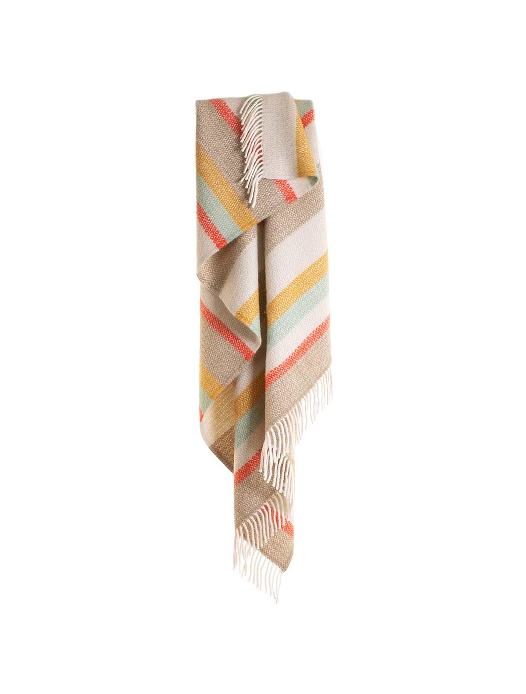 Mill Spring Throws Tweedmill Pure New Wool Throw Illusion Stripe Spring