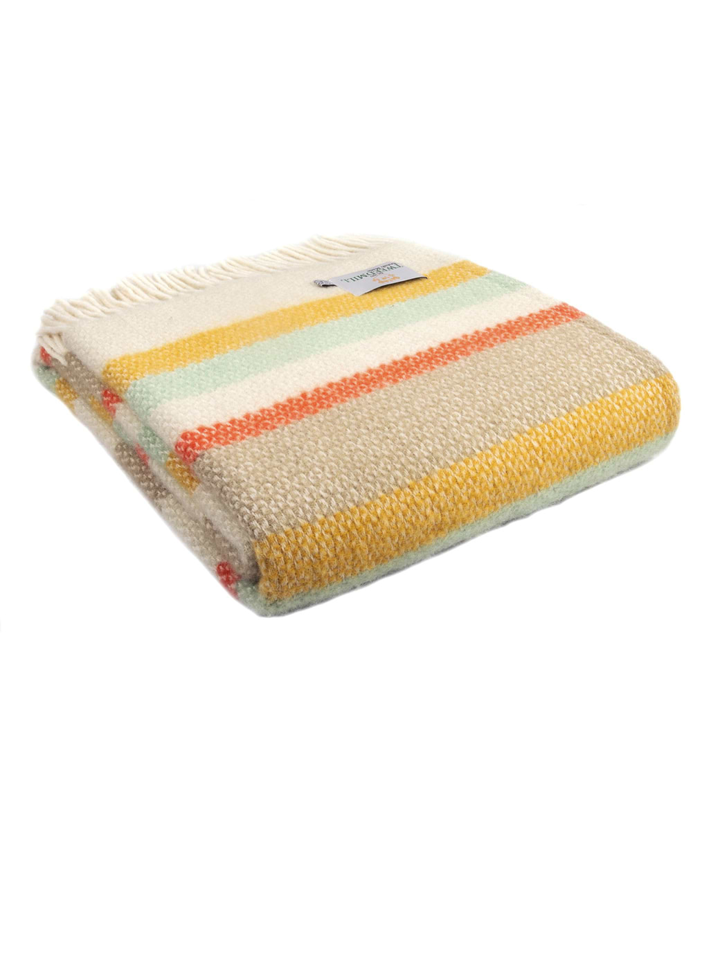 Tweedmill Pure New Wool Throw Illusion Stripe Spring
