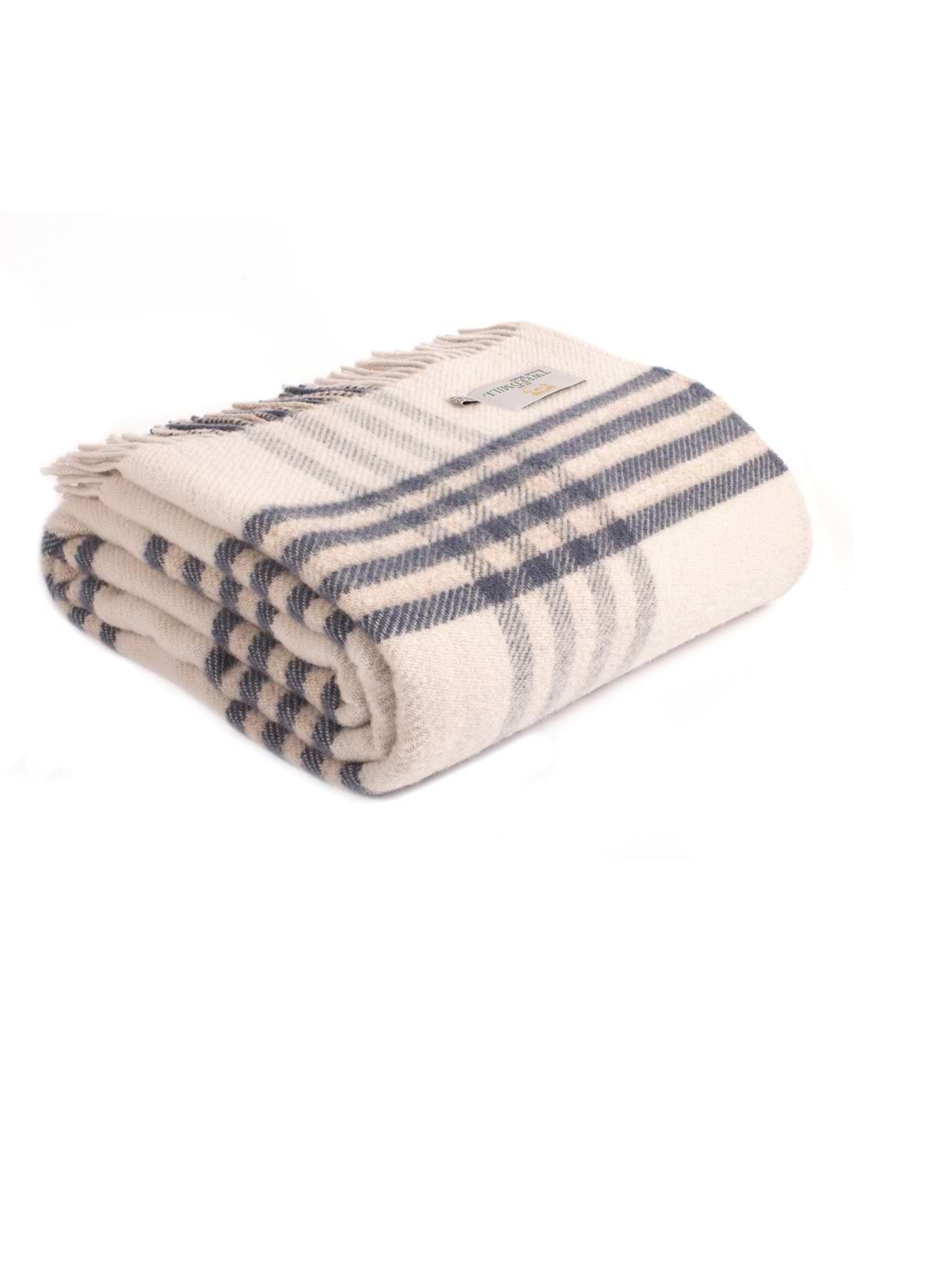 Tweedmill Throw Hex Check Blue Slate
