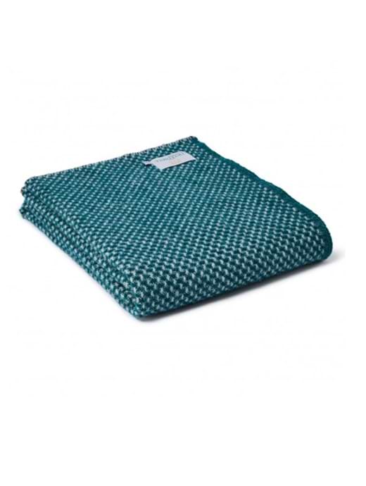 Tweedmill Twill Emerald & Silver Grey Throw