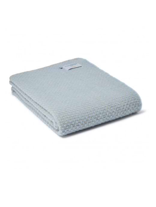 Tweedmill Twill Oatmeal & Duck Egg Throw