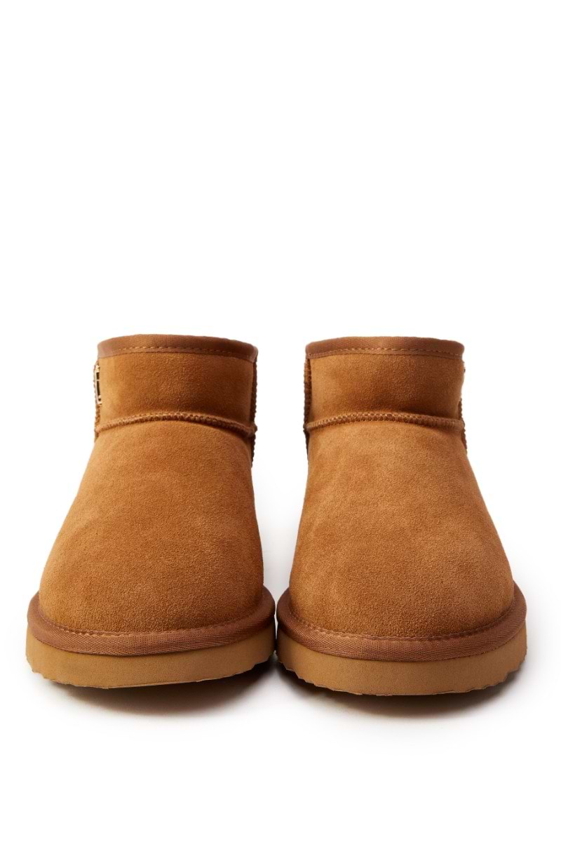 Holland Cooper Ultra Mini Shearling Boot Tan