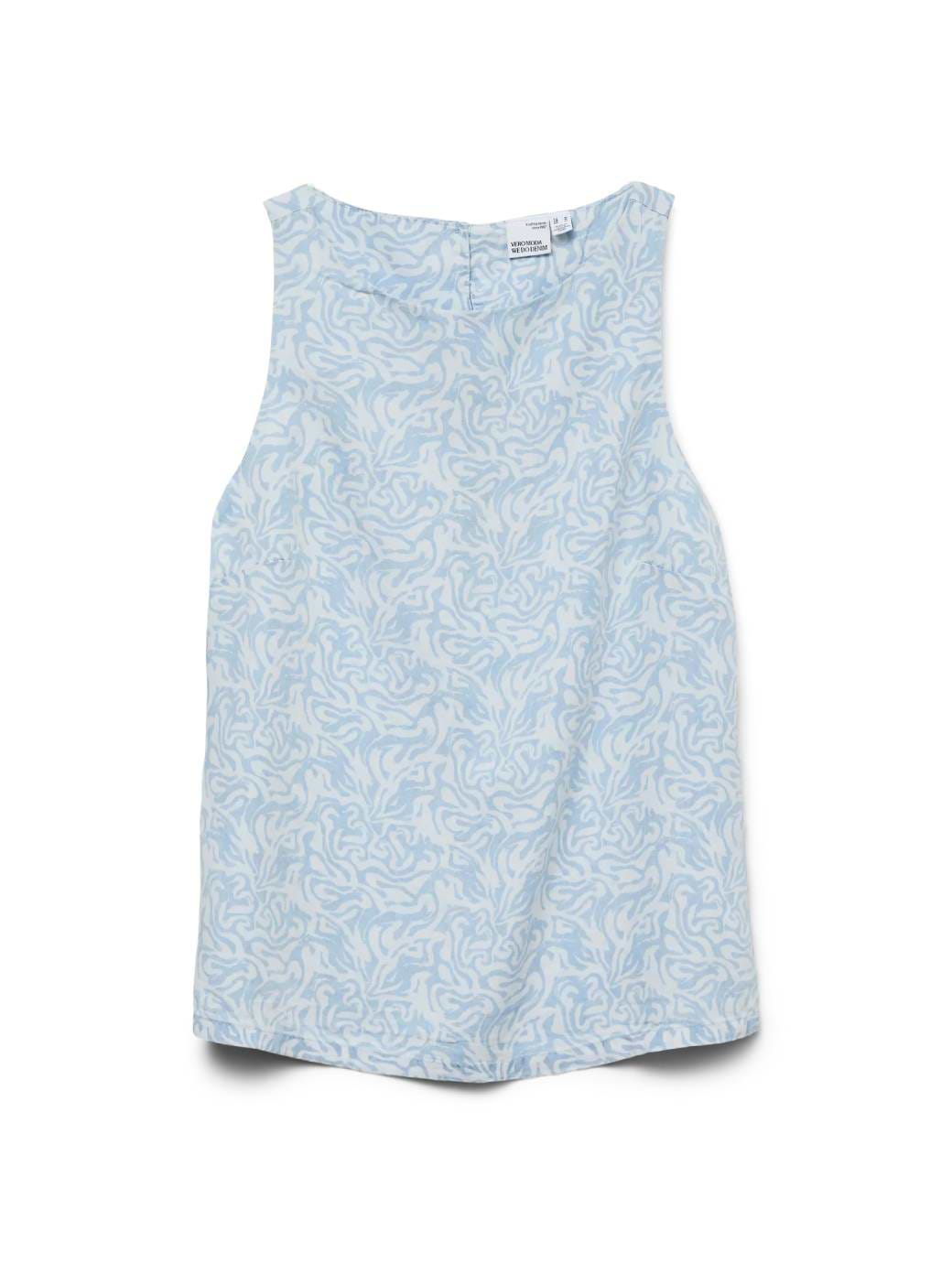 Vero Moda Fleur Sleeveless Tencel Top Light Blue Denim Lina