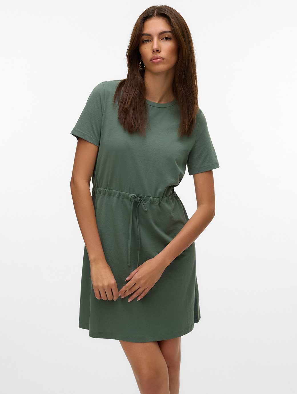 Vero Moda Luna Short Sleeve Short String Dress Laurel Wreath