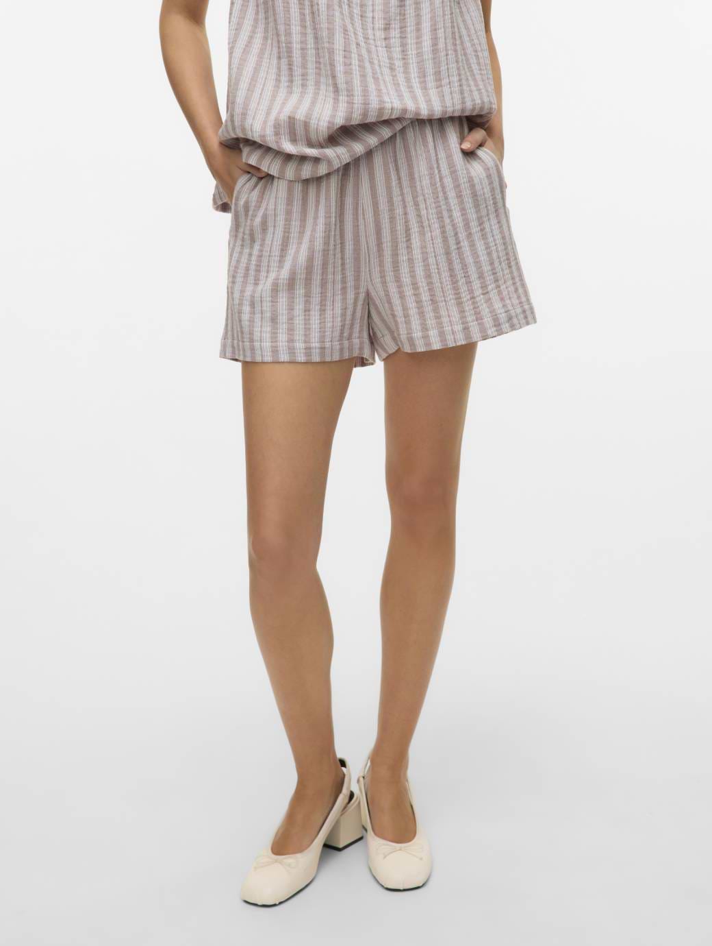 Vero Moda Nanna Shorts Moon Rock Snow White