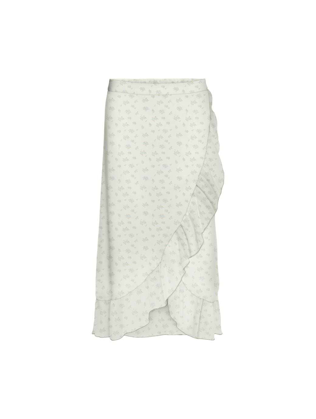 Vero Moda Smilla Heavyweight Wrap Skirt Bright White Airy Blue Josefine