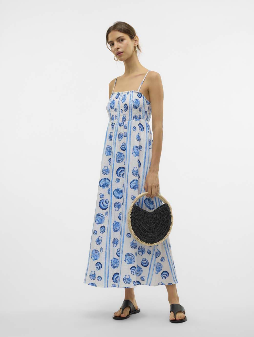 Vero Moda Tine Tira Bandeau 7/8 Dress Cloud Dancer Tira