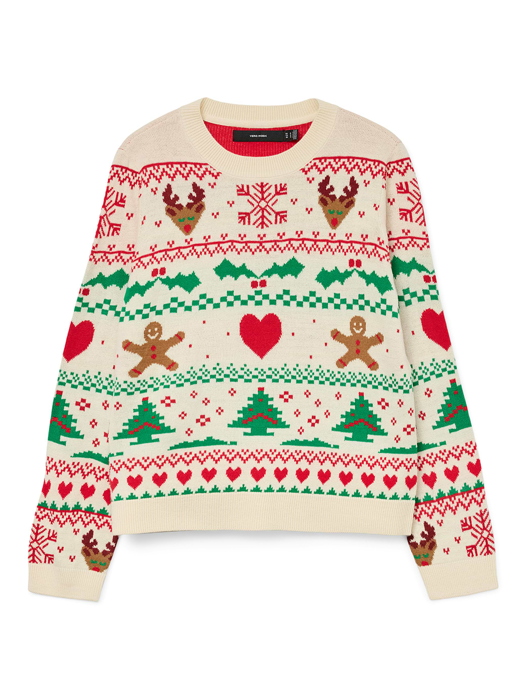 Vero Moda Women's Christmas Stuff Long Sleeve Pullover Birch With