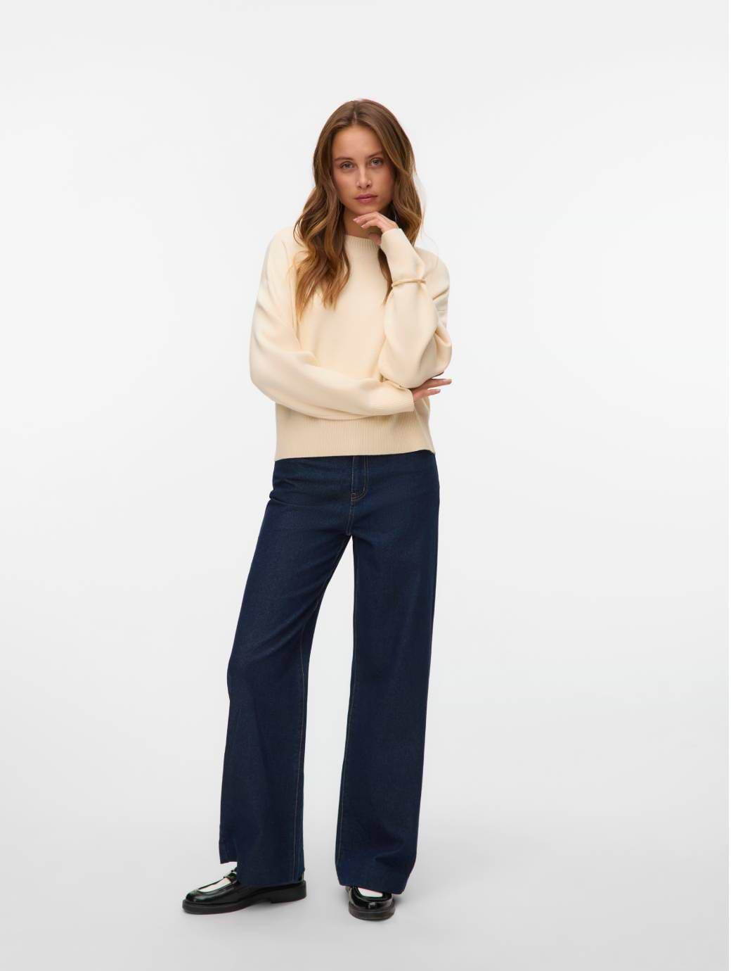 Vero Moda Women's Kathy Wide Jeans Dark Blue Denim