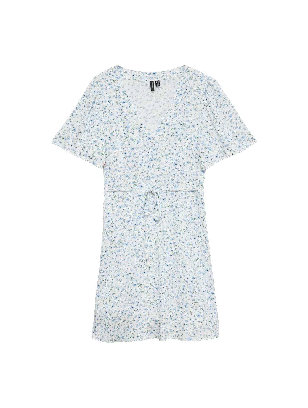 Vero Moda Women's Alba Short Sleeve Short Dress Snow White